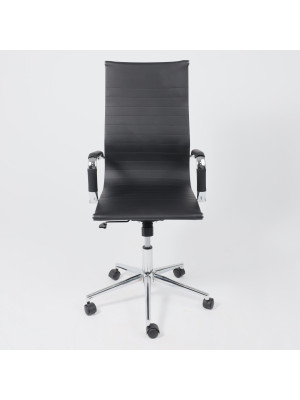 Кресло компьютерное AksHome Evelin черный спереди