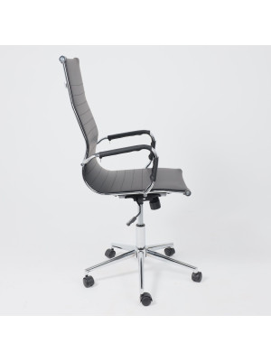 Кресло компьютерное AksHome Evelin черный сбоку