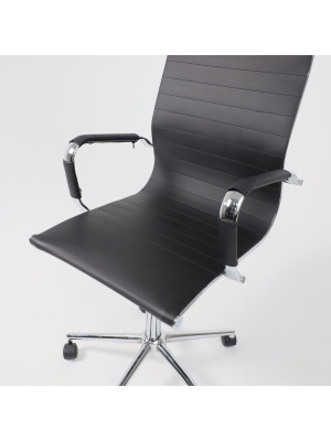 Кресло компьютерное AksHome Evelin черный сверху