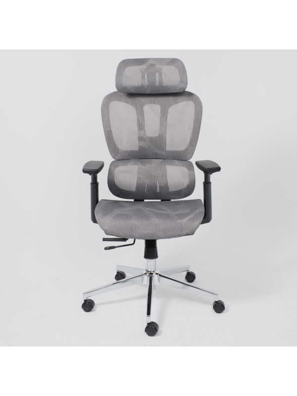 Кресло компьютерное AksHome Expert серый спереди