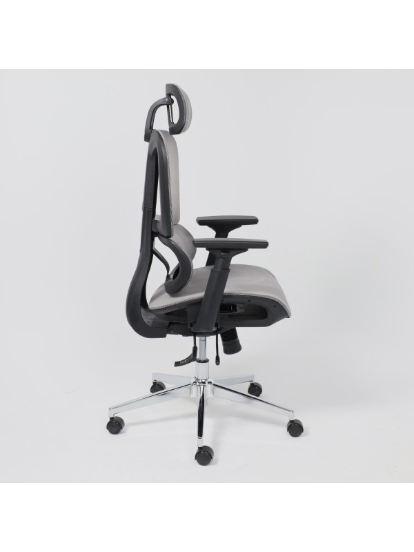 Кресло компьютерное AksHome Expert серый сбоку