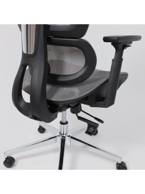 Кресло компьютерное AksHome Expert серый поясничный упор