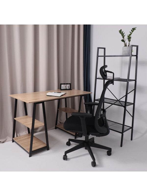 Кресло компьютерное AksHome Gem черный в интерьере