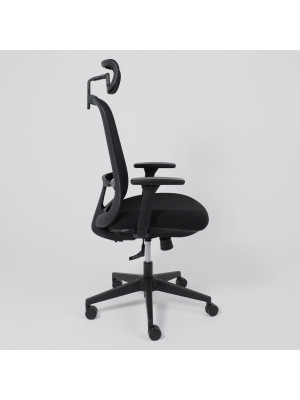 Кресло компьютерное AksHome Gem черный сбоку