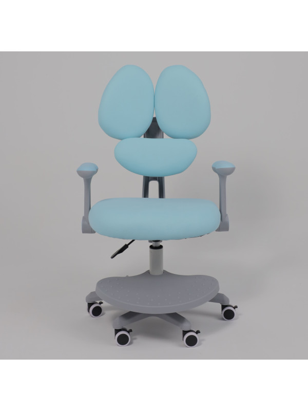 Кресло компьютерное AksHome Leo голубой спереди