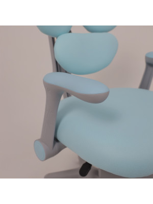 Кресло компьютерное AksHome Leo голубой подлокотники