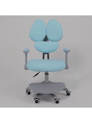 Кресло компьютерное AksHome Leo голубой спереди