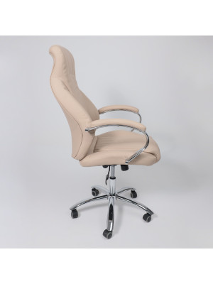 Кресло компьютерное AksHome Mastif Eco бежевый сбоку