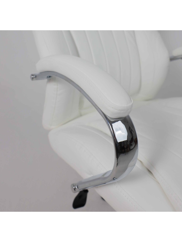 Кресло компьютерное AksHome Mastif Eco белый подлокотники