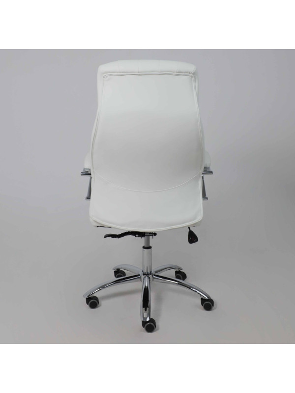 Кресло компьютерное AksHome Mastif Eco белый сзади