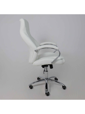 Кресло компьютерное AksHome Mastif Eco белый сбоку