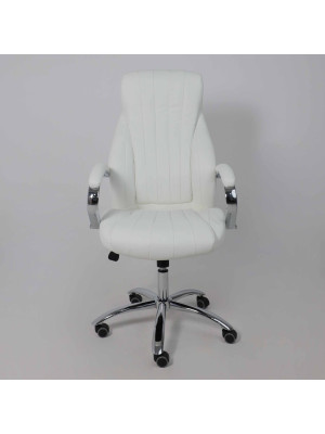Кресло компьютерное AksHome Mastif Eco белый спереди