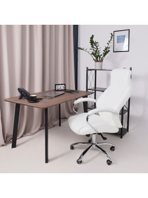 Кресло компьютерное AksHome Mastif Eco белый в интерьере (1)