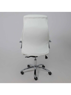 Кресло компьютерное AksHome Mastif Eco белый сзади