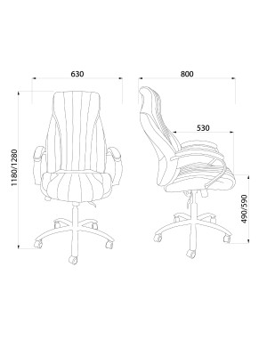 Кресло компьютерное AksHome Mastif Eco белый схема