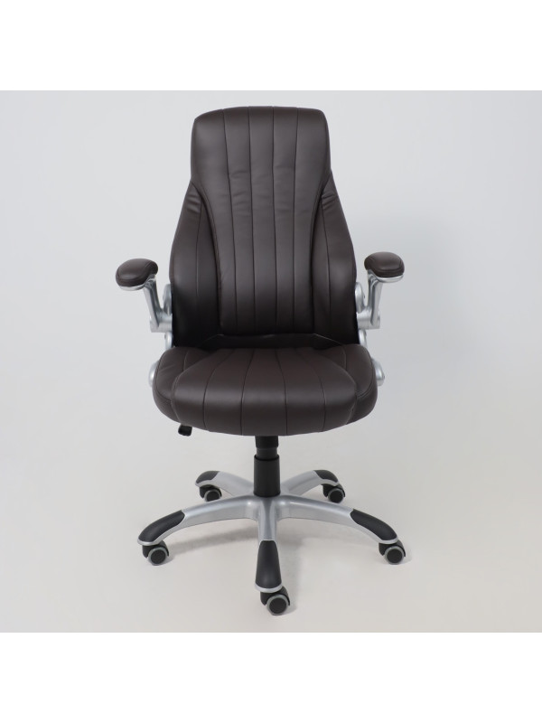 Кресло компьютерное AksHome Mastif Eco коричневый спереди