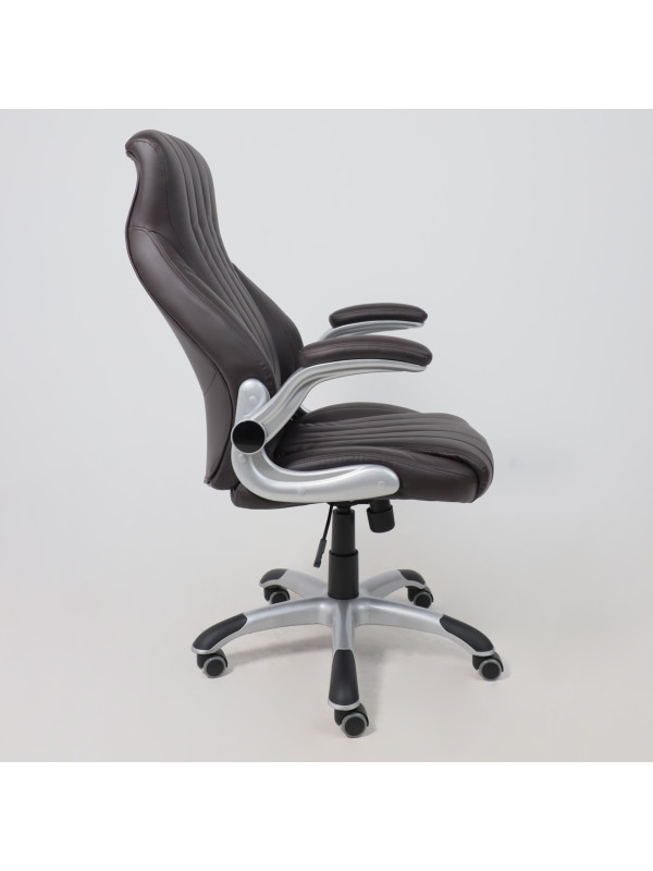 Кресло компьютерное AksHome Mastif Eco коричневый сбоку