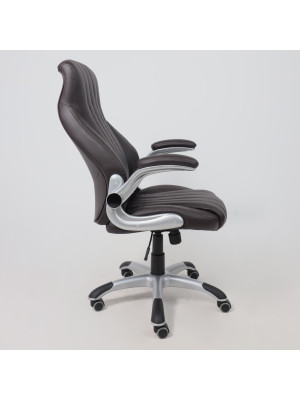 Кресло компьютерное AksHome Mastif Eco коричневый сбоку