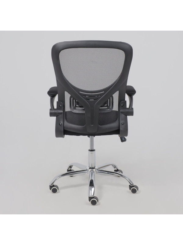 Кресло компьютерное AksHome Milan ткань/сетка черный спереди