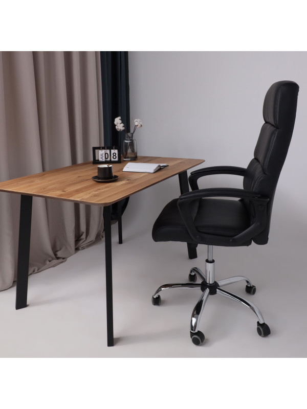 Кресло компьютерное AksHome Olympia Eco черный в интерьере