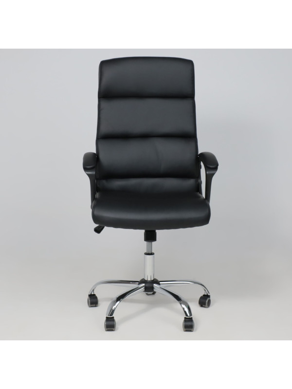 Кресло компьютерное AksHome Olympia Eco черный спереди