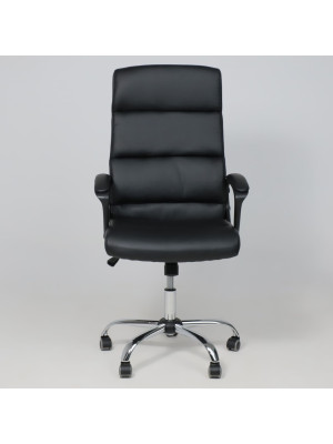 Кресло компьютерное AksHome Olympia Eco черный спереди