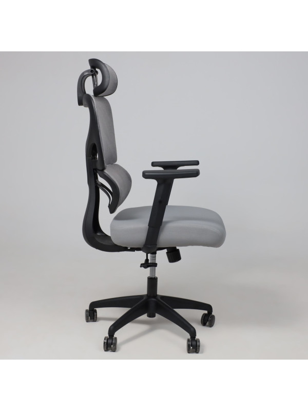 Кресло компьютерное AksHome Pascal серый сбоку