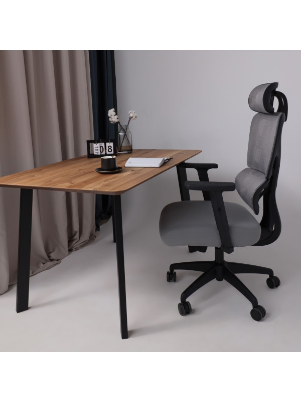 Кресло компьютерное AksHome Pascal серый в интерьере