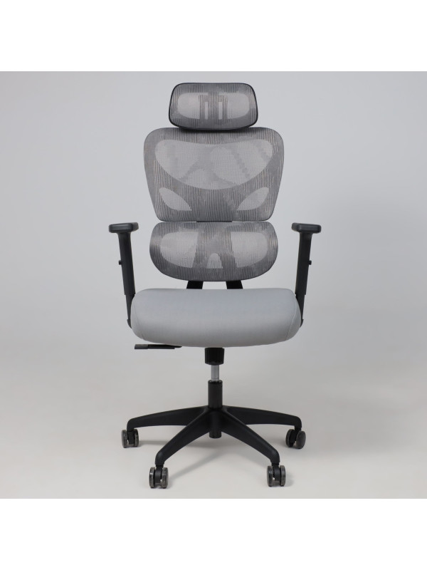 Кресло компьютерное AksHome Pascal серый спереди