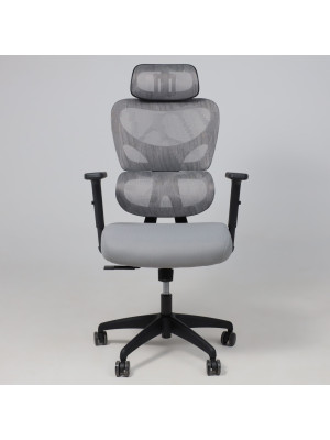 Кресло компьютерное AksHome Pascal серый спереди