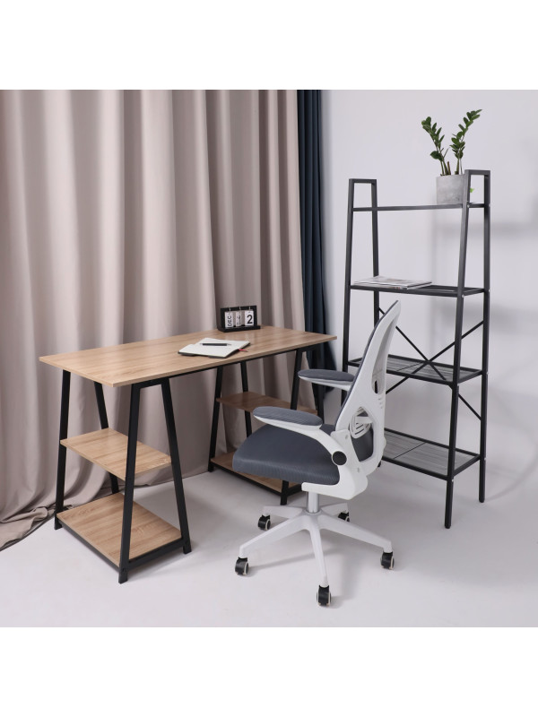 Кресло компьютерное AksHome Plan серый в интерьере