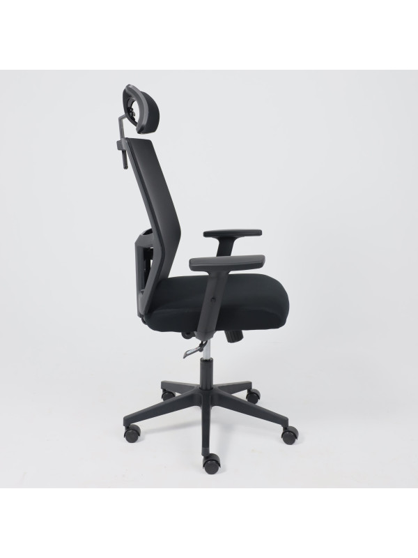 Кресло компьютерное AksHome Profit черный сбоку