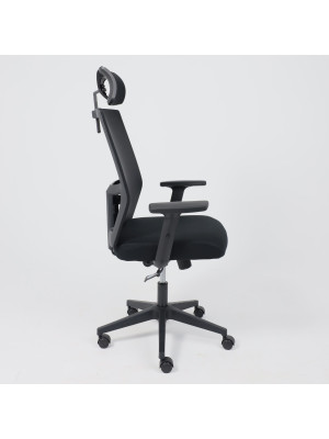 Кресло компьютерное AksHome Profit черный сбоку