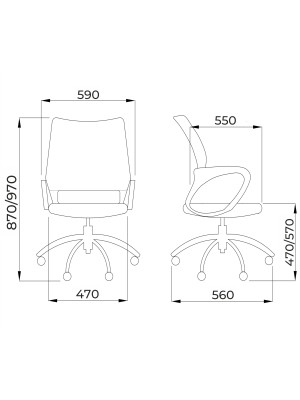 Кресло компьютерное AksHome Ricci New зеленый схема
