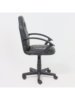 Кресло компьютерное AksHome Web Eco черный сбоку