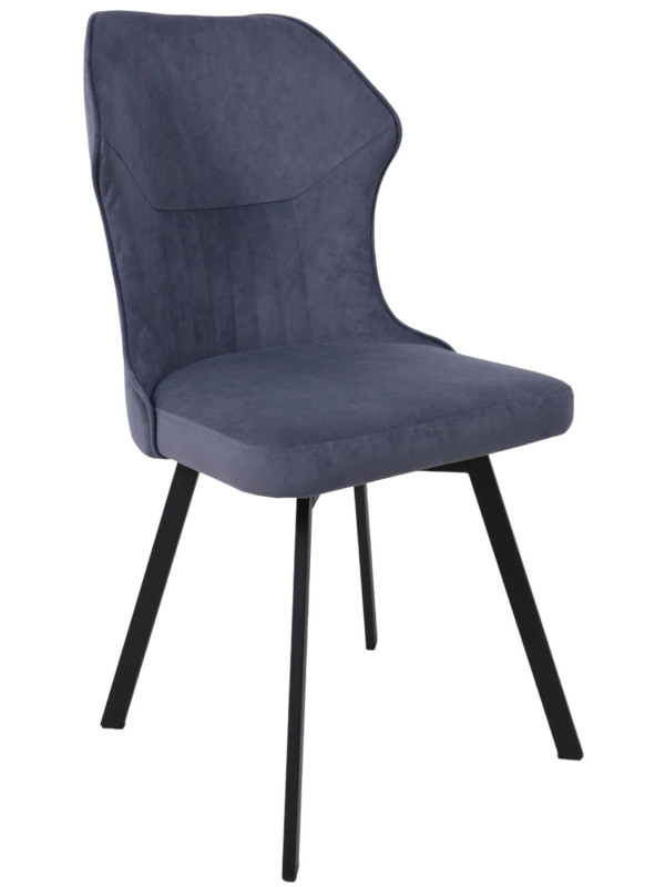 Стул AksHome Каврус U-R Nessi джинсовый/черный