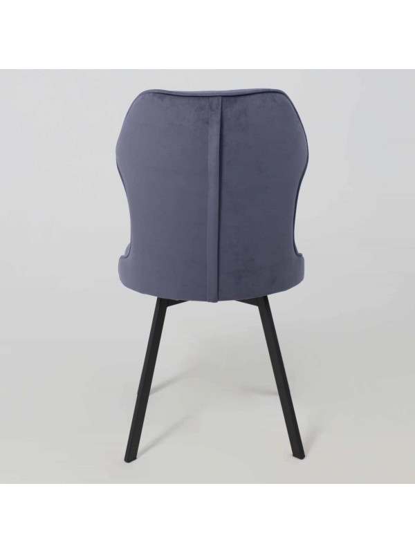 Стул AksHome Каврус U-R Nessi джинсовый/черный сзади