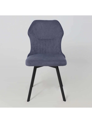 Стул AksHome Каврус U-R Nessi джинсовый/черный спереди