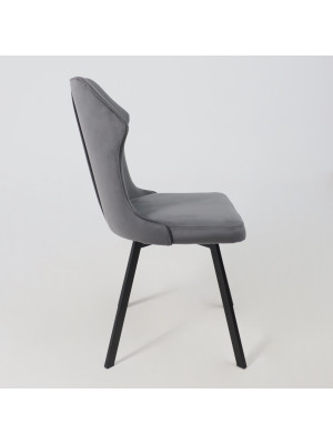 Стул AksHome Каврус U-R Seven серый/черный сбоку