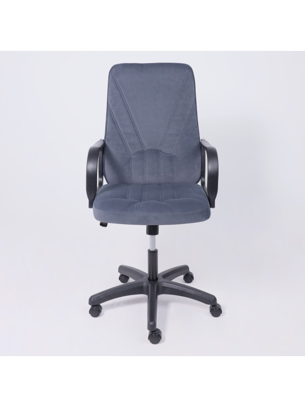 Кресло компьютерное AksHome Менеджер 01 серый спереди