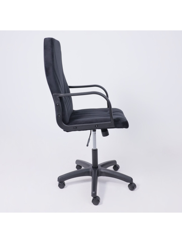 Кресло компьютерное AksHome Менеджер 01 черный сбоку