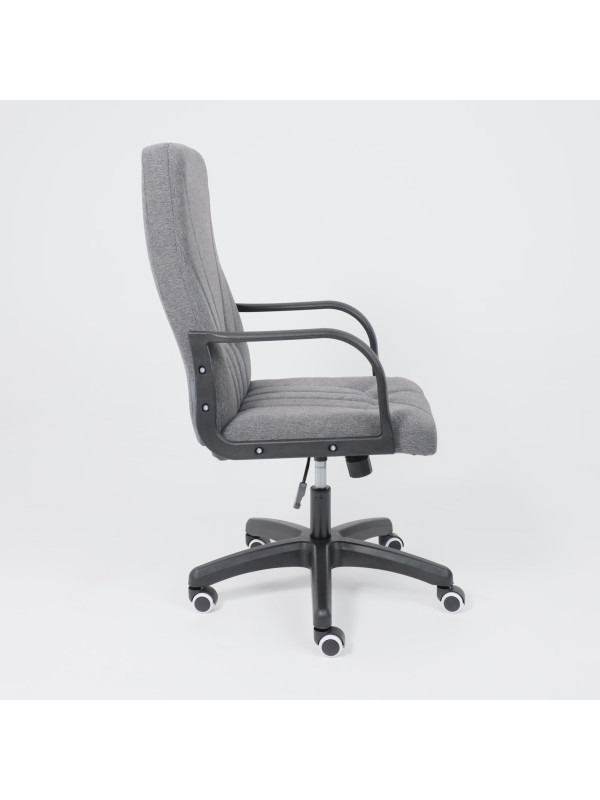 Кресло компьютерное AksHome Менеджер PL серый сбоку