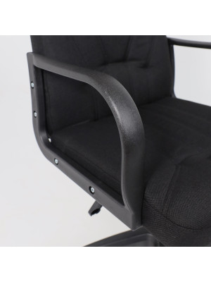 Кресло компьютерное AksHome Менеджер PL черный подлокотники