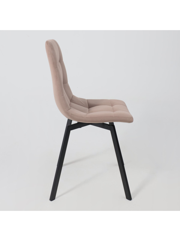 Стул AksHome Рой U-R бежевый/черный сбоку