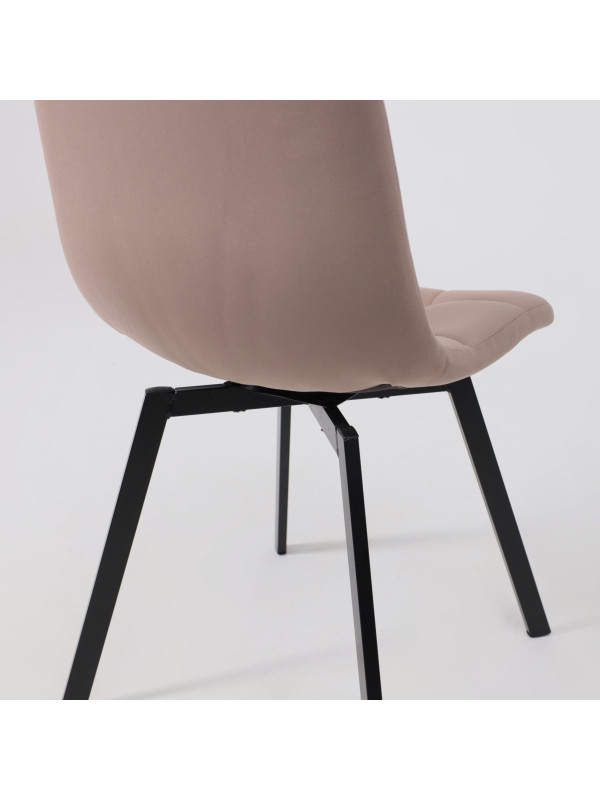 Стул AksHome Рой U-R бежевый/черный под углом