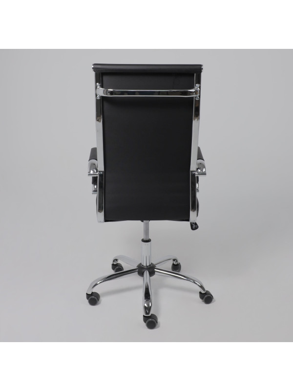 Кресло компьютерное AksHome Elegance Light Eco черный сзади