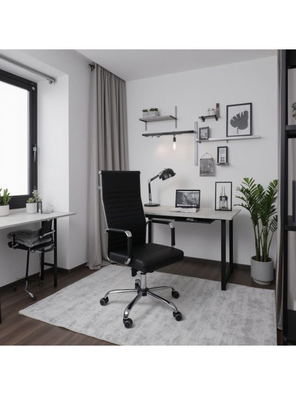 Кресло компьютерное AksHome Elegance Light Eco черный в интерьере