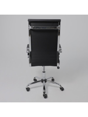 Кресло компьютерное AksHome Elegance Light Eco черный сзади