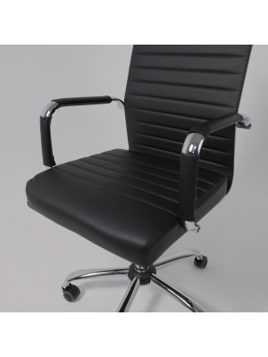 Кресло компьютерное AksHome Elegance Light Eco черный сверху