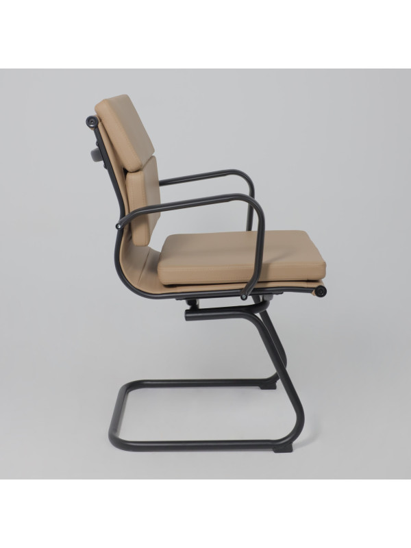 Стул офисный AksHome Indigo кофейный сбоку